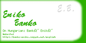 eniko banko business card